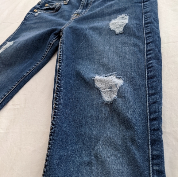 7 For All Mankind B(AIR) Ankle Skinny Distressed Jeans Size 24 - Picture 13 of 16